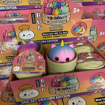 RAGE - Squishy Bun Dumplings GRANDE - EDIZIONE UNICORNO (8.5 x 8.5 x 7.5 cm) (12 pz.)