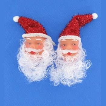 Piccole teste di Babbo Natale, set da 2 (12 set)