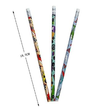 MATITA VEICOLI CON GOMMA (12 pz.)