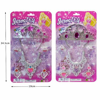 SET BELLEZZA PRINCIPESSA CON TIARA, ORECCHINI, COLLANA E ANELLI
