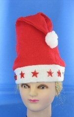 CAPPELLO DI NATALE con STELLE LUMINOSE (9 pz)