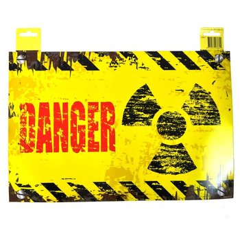 CARTELLO DECORATIVO PER PORTA - "DANGER" / "KEEP OUT" (12 pz.)