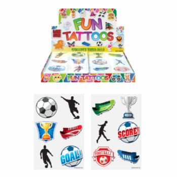 FUN TATTOOS - MODELLO: CALCIO IN DISPLAY (96 pz.)