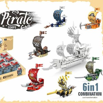 Mattoncini Nave Pirata in Palla a Sorpresa - Display (12 pz.)
