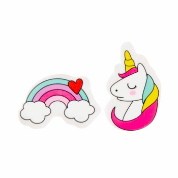 GOMMA Set 2 Pezzi UNICORNO / ARCOBALENO IN DISPLAY (36 pz.)