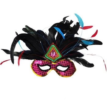 Maschera per Occhi con Piume - Modello 9 (12 pz)