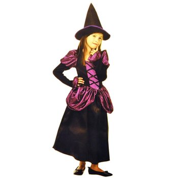 COSTUME DA STREGA NERO/VIOLA PER BAMBINI - TAGLIA M