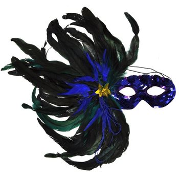 Mascherina per occhi con piume - Modello 6 (4 pz.)