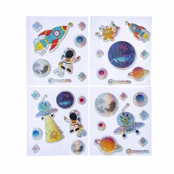 ADESIVI BRILLANTINATI - MODELLO: SPAZIO / SPACE (100 pz.)