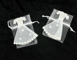 Sacchettino Matrimonio con Abito da Sposa (12 pz.)