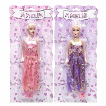 Bambola Amelie su Cartoncino - Mix Colori (12 pz.)