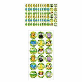 ADESIVI DIVERTENTI – GIUNGLA 18 ADESIVI PER FOGLIO (10 pz.)