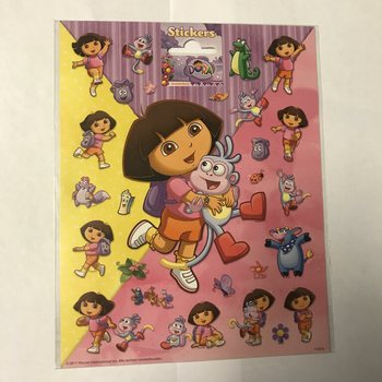 Grandi Fogli di Adesivi Dora l'Esploratrice, 20x16 cm (10 pz)