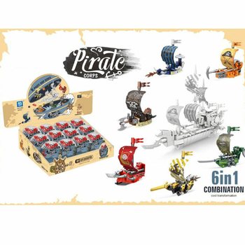 Mattoncini Nave Pirata in Palla a Sorpresa - Display (12 pz.)