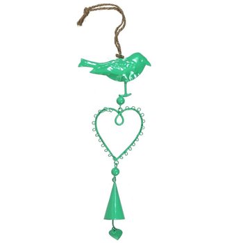 DECORAZIONE DA APPENDERE - MODELLO: UCCELLO SU CUORE (6 pz.)