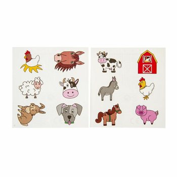 TATUAGGI DIVERTENTI - ANIMALI DELLA FATTORIA (96 pezzi)