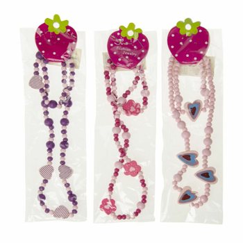 Set Collana + Braccialetto in Legno per Bambini (48 pz.)