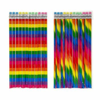 Matite Arcobaleno con Gomma (12 pz.) - Ingrosso