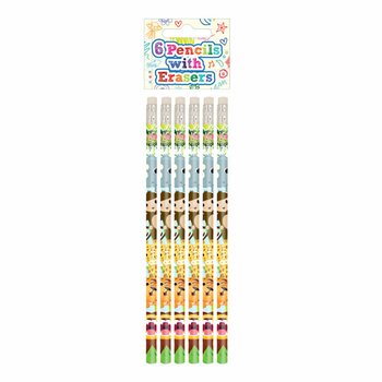 Set Matita con Gomma Animali della Giungla (6 pezzi) - Display (24 set)