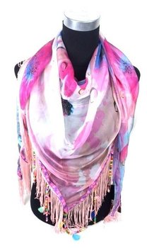 Sciarpa a Fiori Rosa Stile Ibiza | Accessoristica