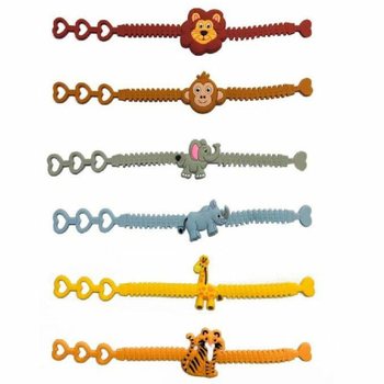 Braccialetti in Silicone Animali della Giungla per Bambini (12 pz.)