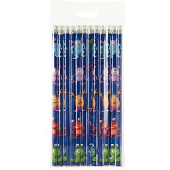 Matite Mostri con Gomma (12 pezzi)