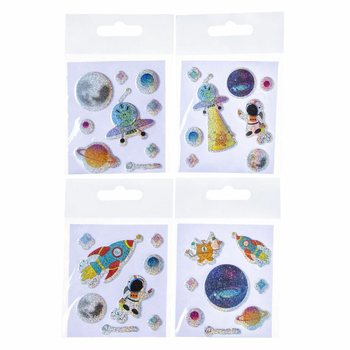 ADESIVI BRILLANTINATI - MODELLO: SPAZIO / SPACE (100 pz.)