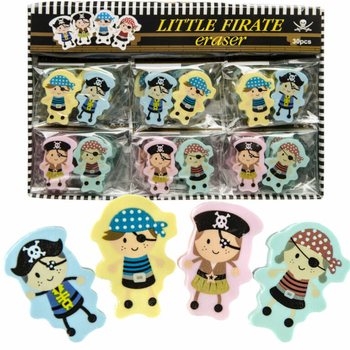 Set Gomme da Cancellare Figure Pirati - 2 Pezzi in Display
