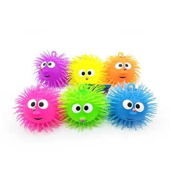 PALLA PUFFER CON OCCHI - 13CM - IN ESPOSITORE (12 pz)