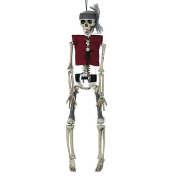 Scheletro da Appendere Pirata 40 cm (6 pz.) - Decorazione Halloween per Rivenditori