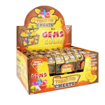 Forziere del Tesoro con Gemme e Monete - Display (18 pz)