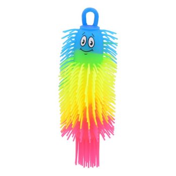 PALLA VERME PUFFER RAINBOW - 22CM - COLORI ASSORTITI - IN DISPLAY (12 pz)