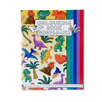 A4 - ALBUM DA COLORARE DINOSAURI 21x28 cm, CON ADESIVI (12 pz.)