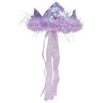 CORONA VIOLA CON PIUME E NASTRO (12 pz.)