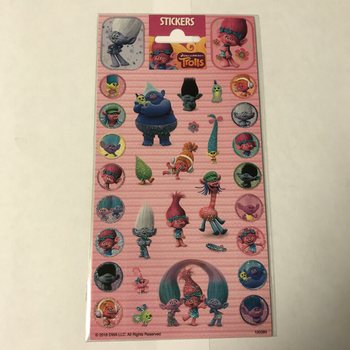 Foglio di Adesivi TROLLS - 20 x 10 cm (10 pz.)