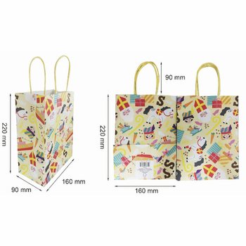 SACCHETTO REGALO IN CARTA - SINTERKLAAS - 16x9x22 CM (12 pz.)