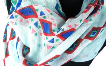 Bellissima sciarpa color menta stile Ibiza (1 pz)