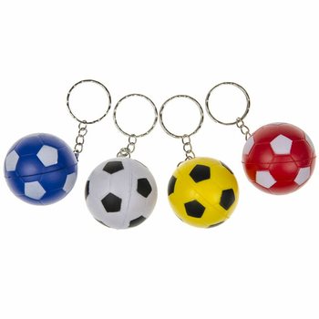Portachiavi calcio in schiuma - Colori misti (48 pz.)