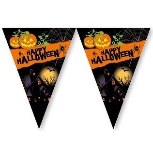 Ghirlanda di Bandierine Happy Halloween - 2,3 Metri (6 pz.)
