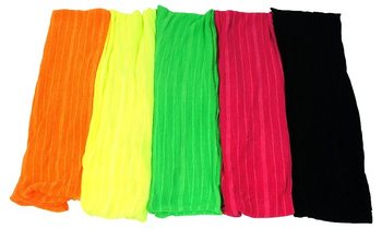 Mix Sciarpe ad Anello Neon a Righe Verticali Sottili (10 pz)