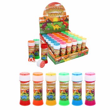 Bolle di Sapone Dinosauro 50ml con Gioco di Pazienza - Display 36 Pezzi