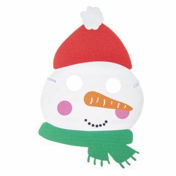 Mix Maschere Natalizie in Gommapiuma - Babbo Natale, Renna e Pupazzo di Neve (48 pezzi)