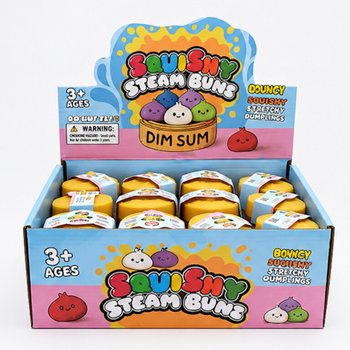 RAGE - Squishy GLITTER Bun Dumplings PICCOLO (Dim. 5.5 x 5.5 x 3 cm) - Giocattolo Fidget Virale 2026 (24 pz)