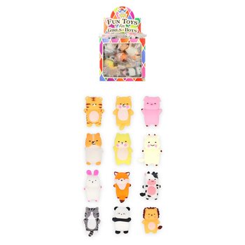 MIX DI ANIMALI SQUISHY PER PESCA DI BENEFICENZA - IN DISPLAY - (96 pz.)