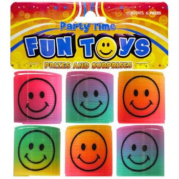 6 MINI MOLLE SMILEY Ø3.5 CM IN SACCHETTO (CONFEZIONE DA 6)