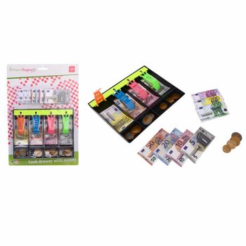 Cassetto Cassa con Soldi Giocattolo Euro - 120 pezzi