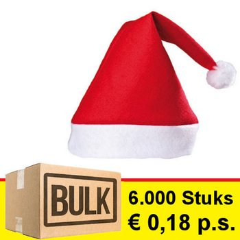 ***OFFERTA STOCK*** CAPPELLO DI BABBO NATALE STANDARD (6.000 pz.)