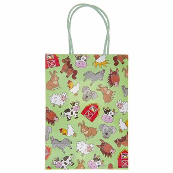 Sacchetti Regalo in Carta Animali della Fattoria (12 Pezzi)