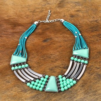 Collana di Lusso Stile Ibiza Turchese (1 pz)