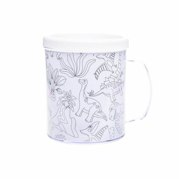 Set di 2 Bicchieri Dinosauro da Colorare